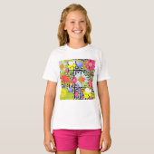 Palmbladeren en -bloemen t-shirt (Voorkant volledig)