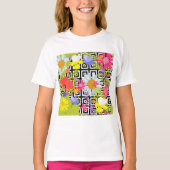 Palmbladeren en -bloemen t-shirt (Voorkant)