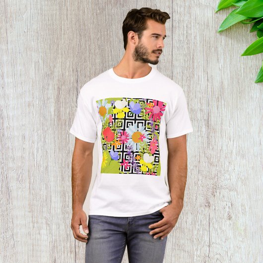 Palmbladeren en -bloemen t-shirt