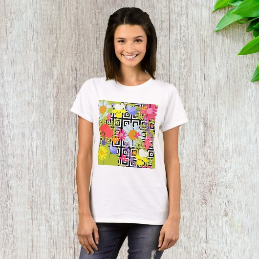 Palmbladeren en -bloemen t-shirt