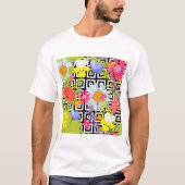 Palmbladeren en -bloemen t-shirt (Voorkant)
