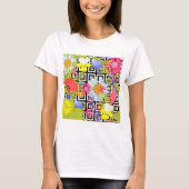 Palmbladeren en -bloemen t-shirt (Voorkant)
