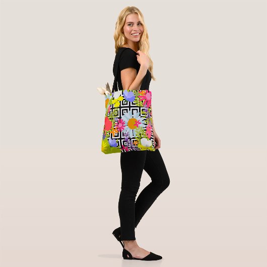 Palmbladeren en -bloemen tote bag