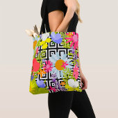 Palmbladeren en -bloemen tote bag