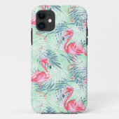 Palmbladeren en -flamingos Case-Mate iPhone case (Achterkant)