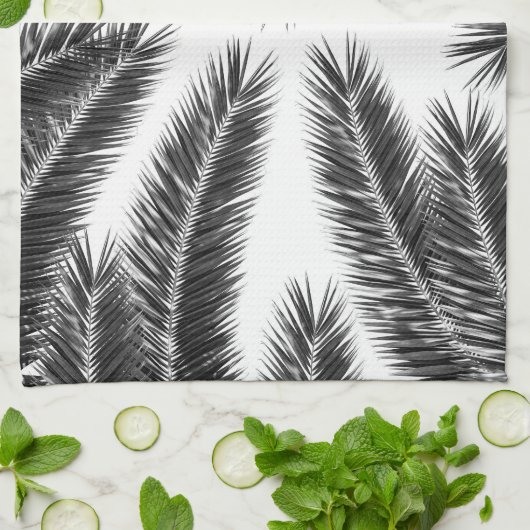 Palmbladeren Finesse Patroon 2 Theedoek (Gevouwen)