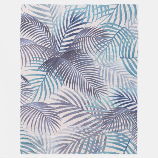 Palmbladeren Fleece Deken (Voorkant)