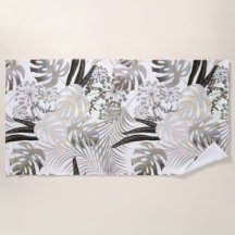 palmbladeren, floraal, botanisch, kleurrijk