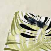 palmbladeren, floraal, botanisch, kleurrijk strandlaken (In situ)