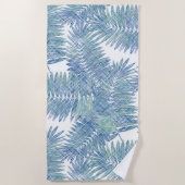 palmbladeren, floraal, botanisch, kleurrijk strandlaken (Voorkant)