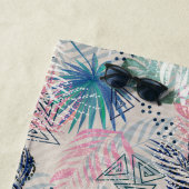 palmbladeren, floraal, botanisch, kleurrijk strandlaken (In situ)