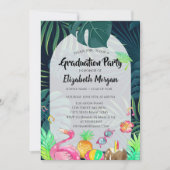 Palmbladeren Glitter Afstudeerder Pet, Afstuderen Kaart (Voorkant)