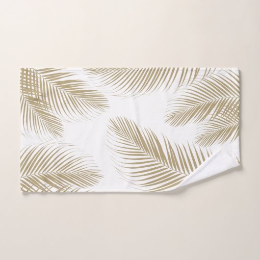 Palmbladeren - Goudkali-vibes #3 Bad Handdoek (Handdoek)