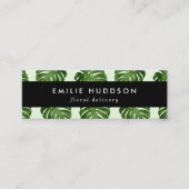 Palmbladeren, groene bladeren, bloemenborst, bloem mini visitekaartje (Voorkant)