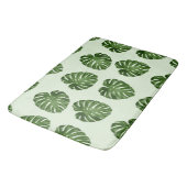 Palmbladeren, groene bladeren, tropisch patroon badmat (Gekanteld)