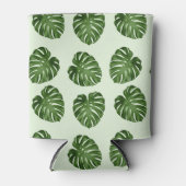 Palmbladeren, groene bladeren, tropisch patroon blikjeskoeler (Voorkant)