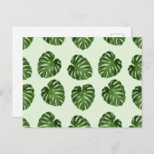 Palmbladeren, groene bladeren, tropisch patroon briefkaart (Voorkant / Achterkant)
