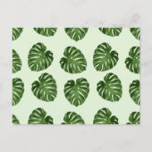 Palmbladeren, groene bladeren, tropisch patroon briefkaart (Voorkant)