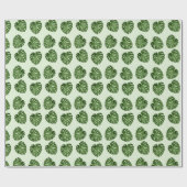 Palmbladeren, groene bladeren, tropisch patroon cadeaupapier (Vlak)