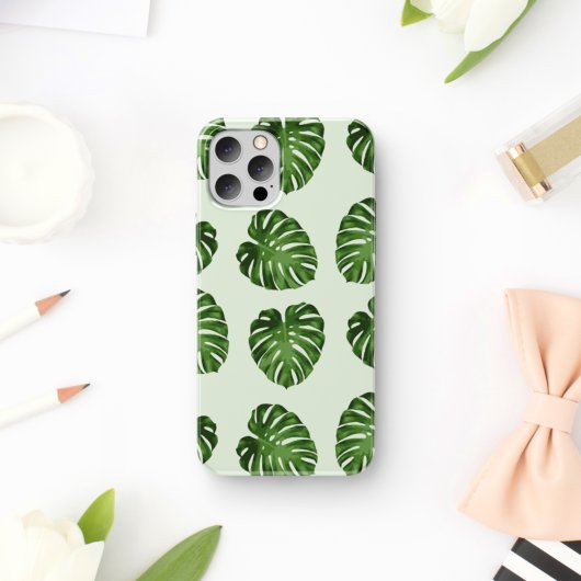 Palmbladeren, groene bladeren, tropisch patroon Case-Mate iPhone case