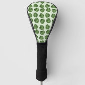 Palmbladeren, groene bladeren, tropisch patroon golfheadcover (Voorkant)