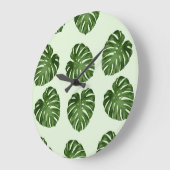 Palmbladeren, groene bladeren, tropisch patroon grote klok (Hoek)