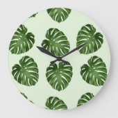 Palmbladeren, groene bladeren, tropisch patroon grote klok (Voorkant)