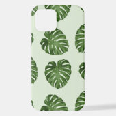 Palmbladeren, groene bladeren, tropisch patroon iPhone hoesje (Achterkant)