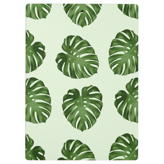 Palmbladeren, groene bladeren, tropisch patroon klembord (Achterkant)