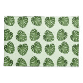 Palmbladeren, groene bladeren, tropisch patroon kussensloop (Achterkant)