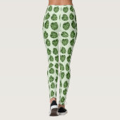 Palmbladeren, groene bladeren, tropisch patroon leggings (Achterkant)