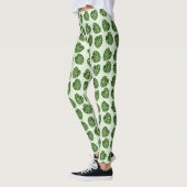 Palmbladeren, groene bladeren, tropisch patroon leggings (Links)