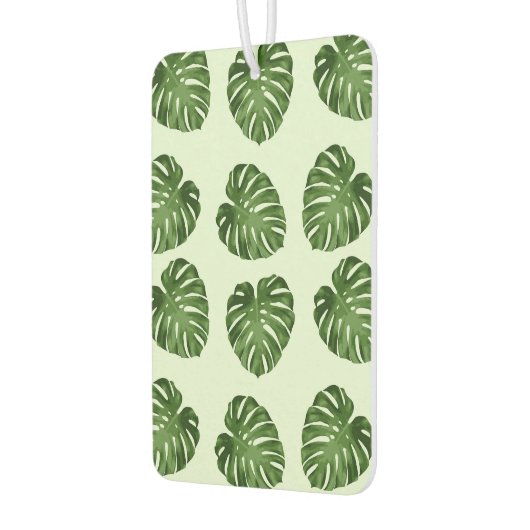 Palmbladeren, groene bladeren, tropisch patroon luchtverfrisser (Links)