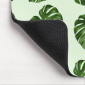 Palmbladeren, groene bladeren, tropisch patroon muismat (Hoek)