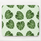 Palmbladeren, groene bladeren, tropisch patroon muismat (Voorkant)