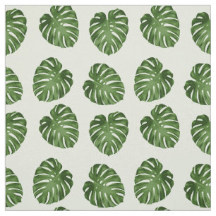 Palmbladeren, groene bladeren, tropisch patroon stof