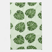 Palmbladeren, groene bladeren, tropisch patroon theedoek (Verticaal)