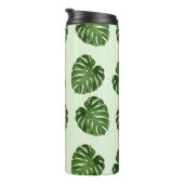 Palmbladeren, groene bladeren, tropisch patroon thermosbeker (Geroteerd rechts)