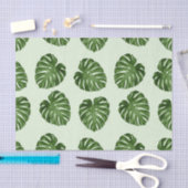 Palmbladeren, groene bladeren, tropisch patroon tissuepapier (Craft)