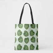 Palmbladeren, groene bladeren, tropisch patroon tote bag (Voorkant)