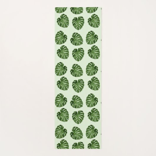 Palmbladeren, groene bladeren, tropisch patroon yogamat (Achterkant)