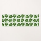 Palmbladeren, groene bladeren, tropisch patroon yogamat (Voorkant (horizontaal))