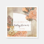 Palmbladeren | Hydrangea Blooms Girl Baby shower N Servet (Voorkant)