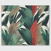 Palmbladeren in gedempte tonen cadeaupapier (Vlak)