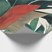 Palmbladeren in gedempte tonen cadeaupapier (Hoek)