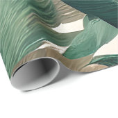 Palmbladeren in gedempte tonen cadeaupapier (Rol Hoek)