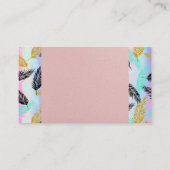 Palmbladeren | Kleurenmengsel | Roze textuur Visitekaartje (Achterkant)