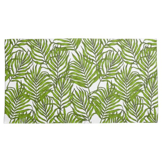 Palmbladeren Kussensloop (Voorkant-Rechts)