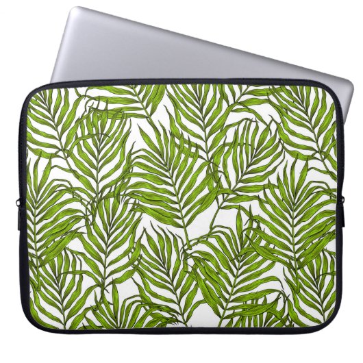 Palmbladeren Laptop Sleeve (Voorkant)