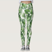 Palmbladeren Leggings (Voorkant)